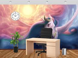 Girly unicorn wallpaper laptop unicorn wallpaper unicorn. Princess Luna Alicorn Unicorn Wall Mural Office Cute Unicorn Wallpaper For Laptop 838x629 Wallpaper Teahub Io