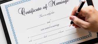 Certificado de Matrimonio