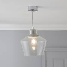 Huge range of kitchen ceiling lights, including led panels, spotlights and flush lights. Jidda Clear Pendant Ceiling Light Large Departments Diy At B Q Ceiling Lights Ceiling Pendant Lights Ceiling Lights Diy