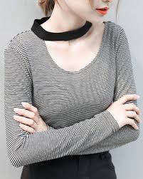 Black And White Striped T Shirt Women S Long Sleeve Pin On Mens Striped T Shirt Womens Tops