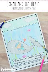 Show your kids a fun way to learn the abcs with alphabet printables they can color. Jonah And The Whale Coloring Page Free Printable Mary Martha Mama