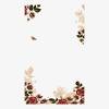 Floral romantic pattern composed of painted roses, peonies and leaves. 1
