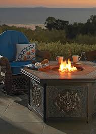 Can also be flipped and used as a tray. Verona Custom Gas Fire Table Frontgate Fire Pit Lighting Rectangular Fire Pit Rustic Fire Pits