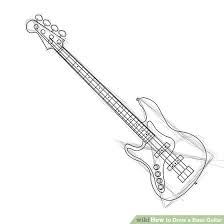 We draw the foundation of our future guitar. Music Instrument Bass Guitar Drawing Easy