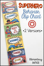 Superhero Behavior Clip Chart Editable Superhero