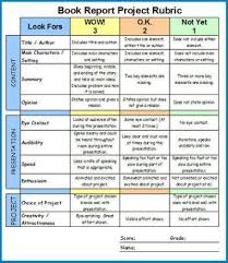 Book Report Rubric 4th Grade Rubrics For Projects Book Report Rubric Book Report Projects