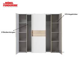 Abschließbarer aktenordner büroschrank aipuva in weiß hochglanz und eiche sonoma. Kleiderschrank Sonoma Eiche Weiss 200 Cm Kalixtus 0629014400