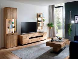 Tapete kamin scottgrissom planen von wohnzimmer tv wand. Wohnzimmer Santos 35 Balkeneiche Bianco Teilmassiv 4 Teilig Tv Wand Led Expendio