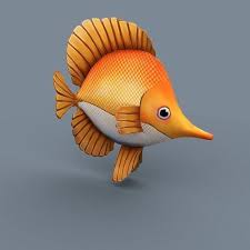 Rainbow Fish 3d Model Low Poly Max Obj Fbx Tga 5 Cartoon Fish Rainbow Fish 3d Model