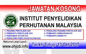 Jawatan kosong kerajaan dan jawatan kosong swasta ogos september 2017 terbaru di malaysia ok? Jawatan Kosong Frim Institut Penyelidikan Perhutanan Malaysia 13 Oktober 2017 Jawatan Kosong Kerajaan Swasta Terkini Malaysia 2021 2022
