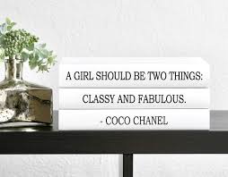 How to decorate with coffee table books: Fashion Designer Quote Classy And Fabulous Decorative Book Set Fashion Designer Quote Books Fashion Design Book Stack Coffee Table Books Hardcover Home Decor Buy Online In Dominica At Dominica Desertcart Com Productid 33239835