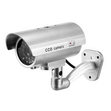 Fake Security Camera Dummy Cctv With Blinking Red Led Warning Alert Light Sticker For Home Outdoor Indoor Silver Walmart Com Walmart Com