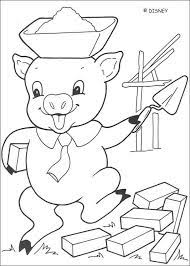 Three Little Pigs Coloring Pages Big Bad Wolf Is Blowing Coloring Books Free Coloring Pages Disney Coloring Pages