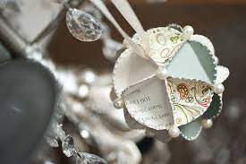So Cool An Ornament Made Out Of Your Wedding Invitation Wedding Invitation Ornament Diy Wedding Ornaments Wedding Keepsakes