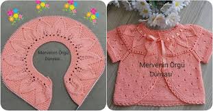 Anlatimli Orgu Bebek Bolero Yapilisi Orgu Baby Knitting Patterns Krose