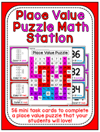 Valentines Day Math Center Place Value 100 Chart Puzzle