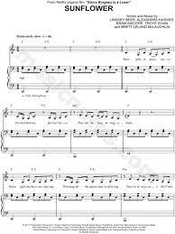 Have you ever imagined yourself learning how to play sunflower by low on piano? Sunflower From Sierra Burgess Is A Loser Sheet Music In C Major Transposable Download Print Sku Mn0189334