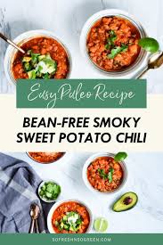 Bean Free Smoky Sweet Potato Turkey Chili Paleo Whole30 Recipe In 2020 Turkey Chili Chili Recipe Turkey Sweet Potato Chili