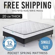 New Bed Mattress Single Size 20cm Pocket Spring Foam Cheap Price Ssii Free Del Mattress King Mattress Single Size Bed
