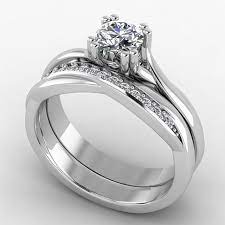 Twin Prong Infinity Love Knot Design White Gold And Diamonds Heaven Lovely Set White Gold Wedding Bands White Gold Engagement Rings Jewelry Lover
