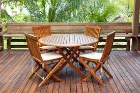 Table de jardin balcon patio terrasse mobilier de salle à manger aluminium bois look outdoor. Table De Jardin Bois Choix Et Prix D Une Table En Bois Ooreka