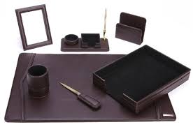 Shop the via collection by sauder office furniture at national business furniture. Office Supply Eco Friendly Leather Desk Set 93 Dsn7 Buy Online In Monaco At Monaco Desertcart Com Productid 53197220