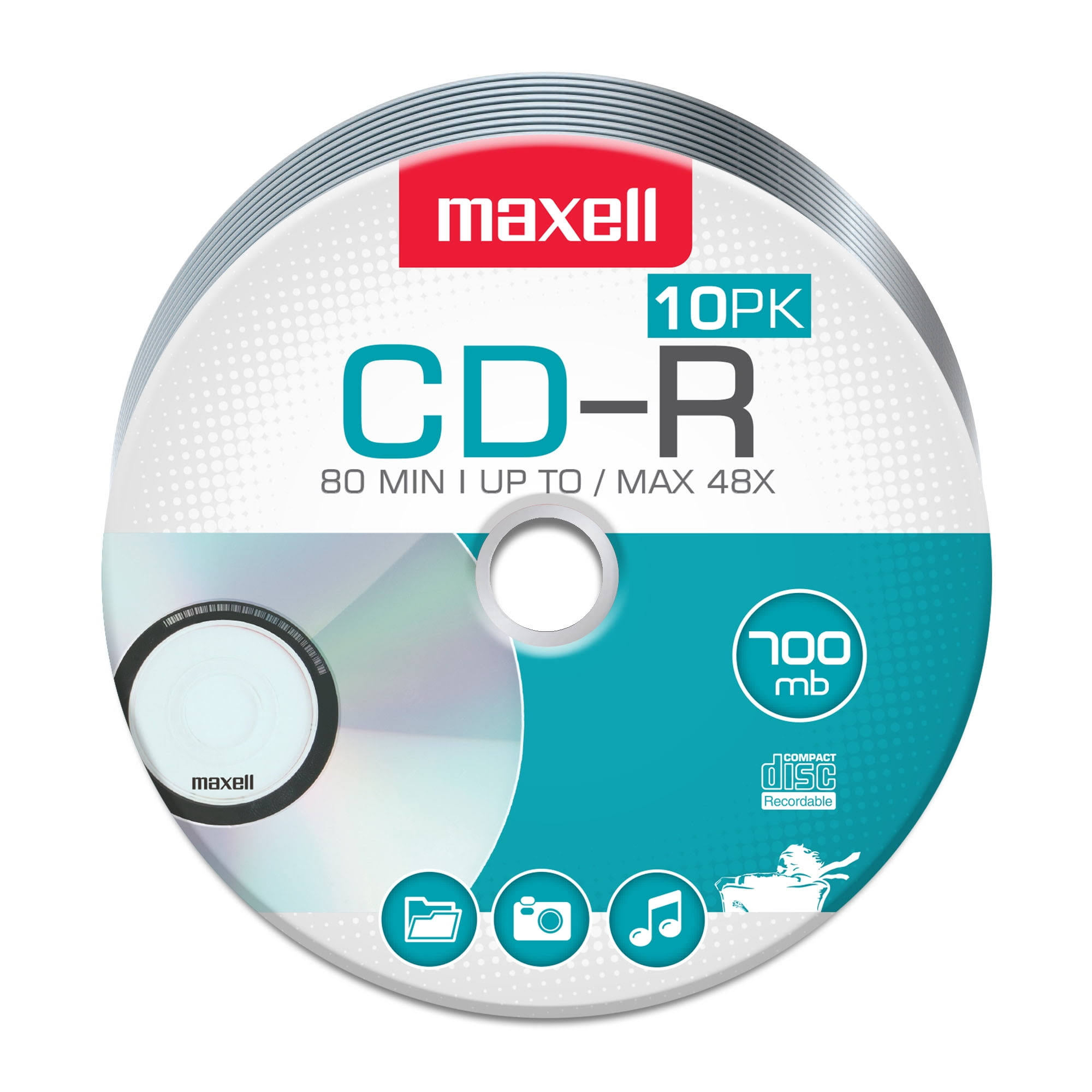 Maxell's 80 Min 700 MB 48X Cd-r Recordable Disks Spindle
