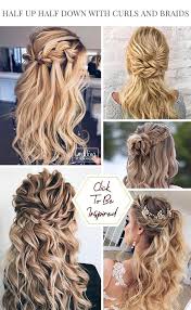 Low half up half down pull a small part of your hair into a lower half up half down wedding hairstyle for the ultimate whimsical look. 71 Perfect Half Up Half Down Wedding Hairstyles Hair Styles Wedding Hair Down Long Hair Styles