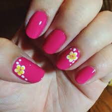 My Hawaiian Plumeria Flower Nail Art Over Fuchsia Nails Art Flower Fuchsia Hawaiian Nail Nails Plumeria In 2020 Hawaiian Flower Nails Flower Nails Hawaiian Nails