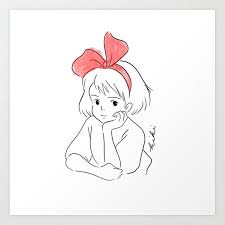 Buy Kiki Art Print By Chubbyfingersclub Worldwide Shipping Available At Society6 Com Just One Of Millions Of High Quality Product In 2021 Art Prints Art Society6 Art