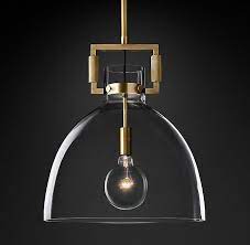 Machinist Glass Cloche Pendant 18 Restoration Hardware Lighting Glass Cloche Glass