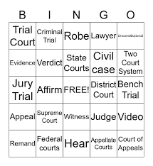 'the only court the united states constitution actually. Judicial Branch In A Flash Bingo Card
