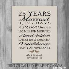 25 Year Anniversary Gift 25th Anniversary Art Print Personalized Anniversar 25 Wedding Anniversary Gifts Anniversary Gifts For Parents 25 Year Anniversary Gift