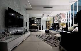 Black And White Elegant Modern Style Living Room Tv Background Wall Effect Small Living Room Design Small Living Room Decor Living Room Designs
