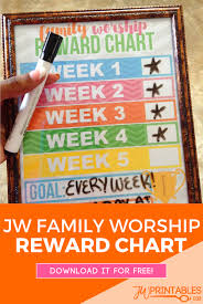 jw family worship reward chart jw printables