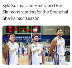 Ben simmons cat 2020 nba playoffs: Kyle Kuzma Joe Harris And Ben Simmons Starting For The Shanghai Sharks Next Season