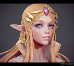 Zelda Marco Martellato On Artstation At Https Www Artstation Com Artwork Qdkw8 Nerd Art Digital Sculpture Character Modeling