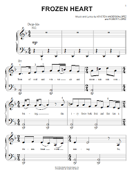 Frozen Heart From Disney S Frozen Big Note Piano Sheet Music