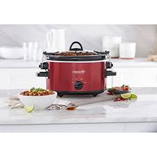Crock pots are a huge help in the kitchen. Red Stainless Steel Crock Pot 4 Quart Cook Carry Oval Manual Slow Cooker