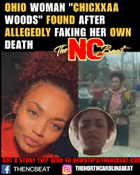 Blogged by: @iiamgj An alleged crackhead from #Columbus, #Ohio named,  #ChinaWoods — who goes by “Chicxxaa Woods” online — has officially been  FOUND after allegedly faking her death for three days ,