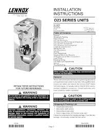 Lennox electric furnaces (called air handlers): Lennox Furnace Heater Oil Manual L0806369