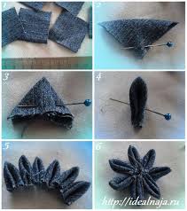 сумка из джинсов своими руками выкройки с пошаговым фото Cvetok Na Obodok Iz Dzhinsovoj Tkani Dzhinsovye Podelki Shvejnye Vykrojki Sumok Kak Sdelat Bant