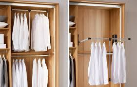 Not only do clothes rails provide a good overview of your clothes, you can also store your shoes in the bottom. Wardrobe Accessories Wostmann