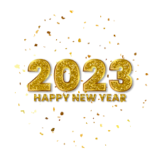 Confettis dorés de bonne année 2023 14313284 PNG