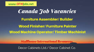 Due to higher salary rates compared to working in the philippines, they have savings or were able to buy a house or let all of their children graduate up to college. Canada Job Hiring For Furniture Assembler Machine Operator Finisher Painter Ofw Jobs Work Abroad