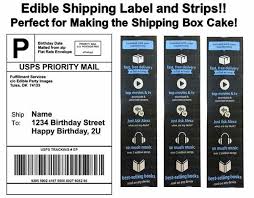 Amazon Shipping Label Tape Strips Box Cake Edible Cake Topper Image Shipping Label Cake Shipping Strips Shipping Box Cake Amazon Label Box Cake Edible Cake Toppers Box Cake Edible Cake