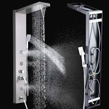 Rain Waterfall Shower Panel With Body Sprays Belinda Shower Panels Waterfall Shower Body Spray