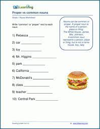 Are you looking for easy prep printable noun worksheets and task cards this product will help you teach common and proper nouns nouns worksheet proper nouns. Proper And Common Nouns Worksheets K5 Learning