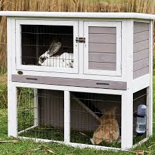 This rabbit statue adds a captivating visual appeal to your garden with its realistic appearance. Trixie Natura Animal Hutch With Enclosure In Gray White Small 40 75 L X 20 25 W X 38 H Petco