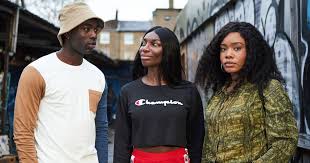 Line spectrum border, with scene descriptions. The Innate Black Britishness Of I May Destroy You